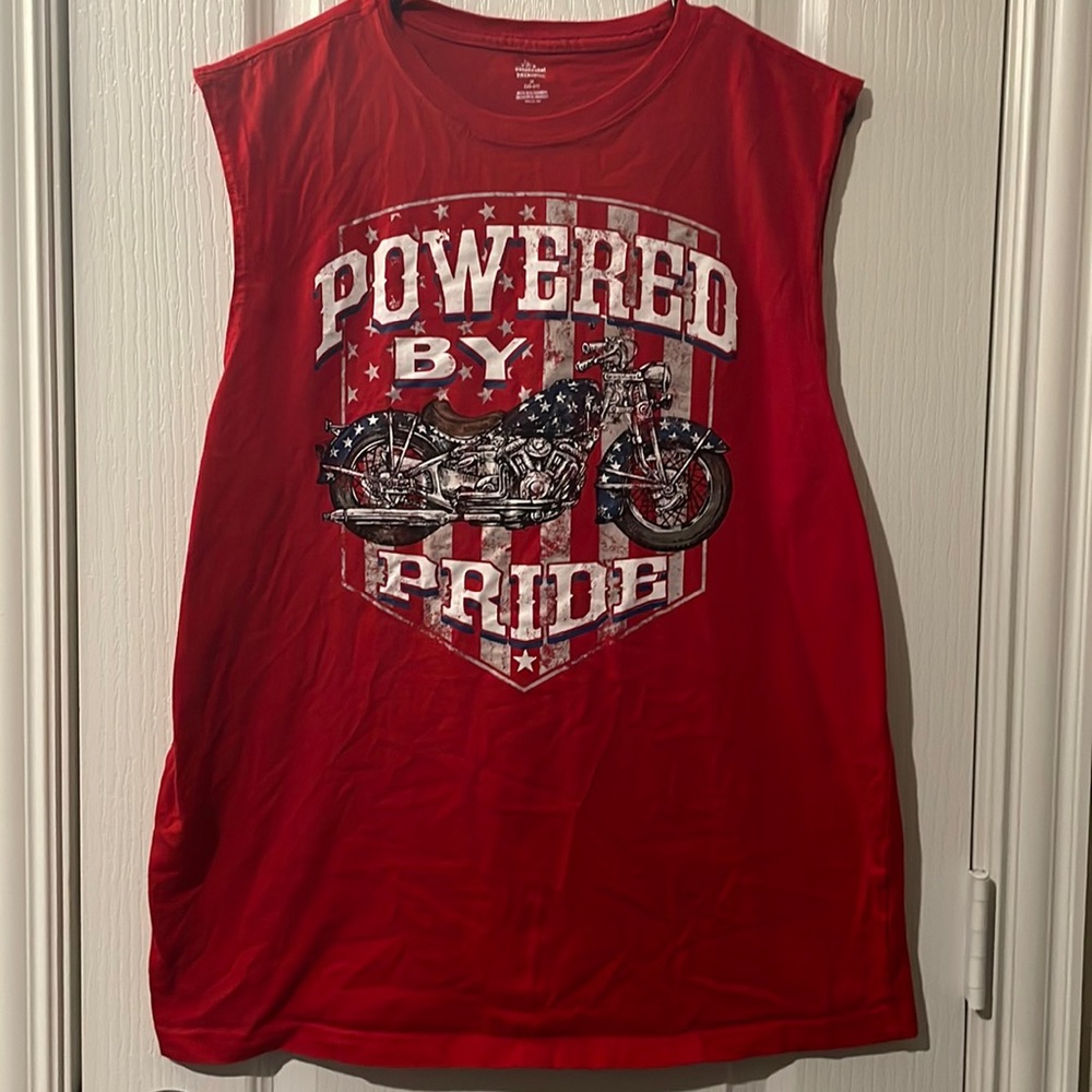 Medium Patriotic Motorcycle Red Tank